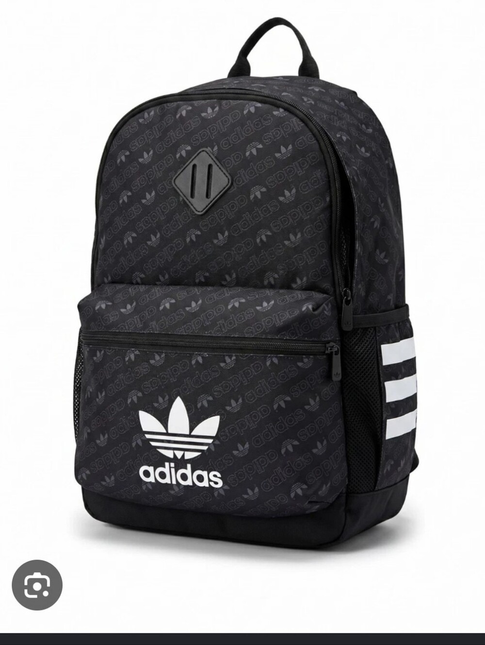 Adidas Original Base Backpack with White Trefoil Logo,One Size.